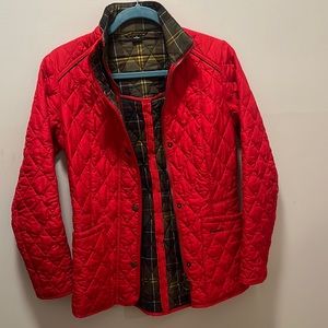 Barbour Quilted Jacket. US size 4. Red.